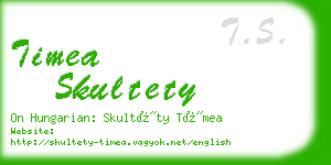 timea skultety business card